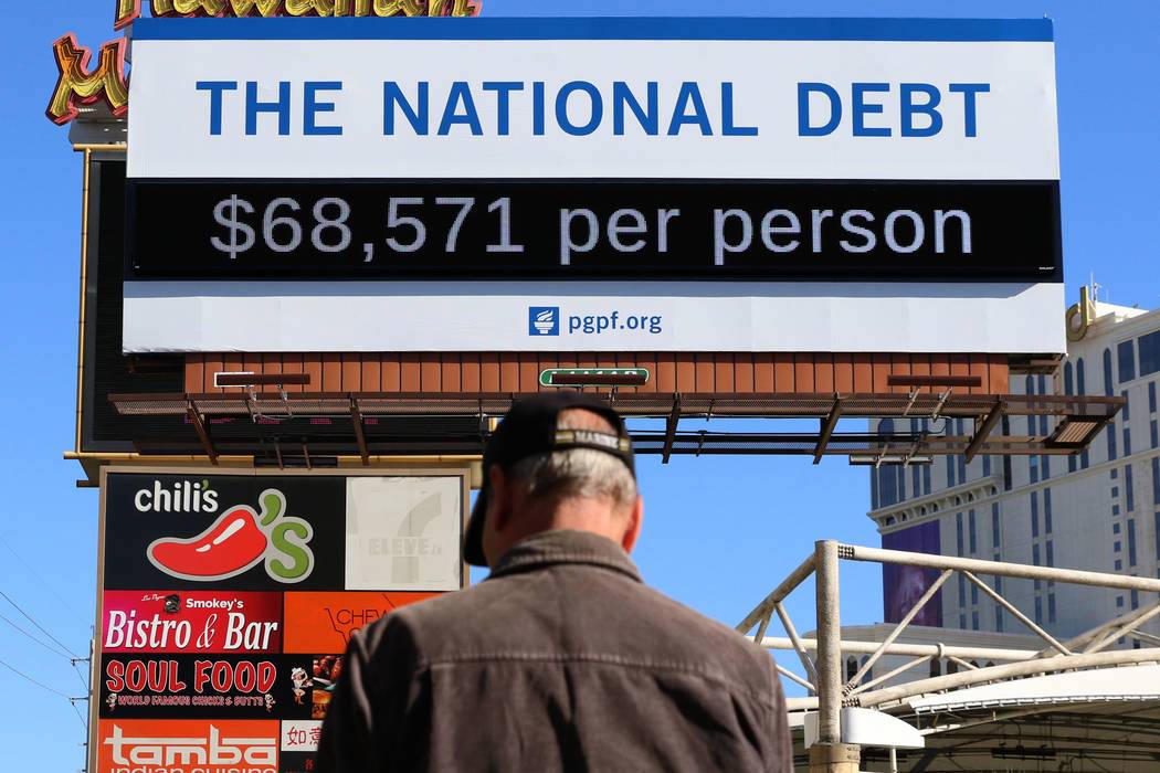 Las Vegas debt clock billboard