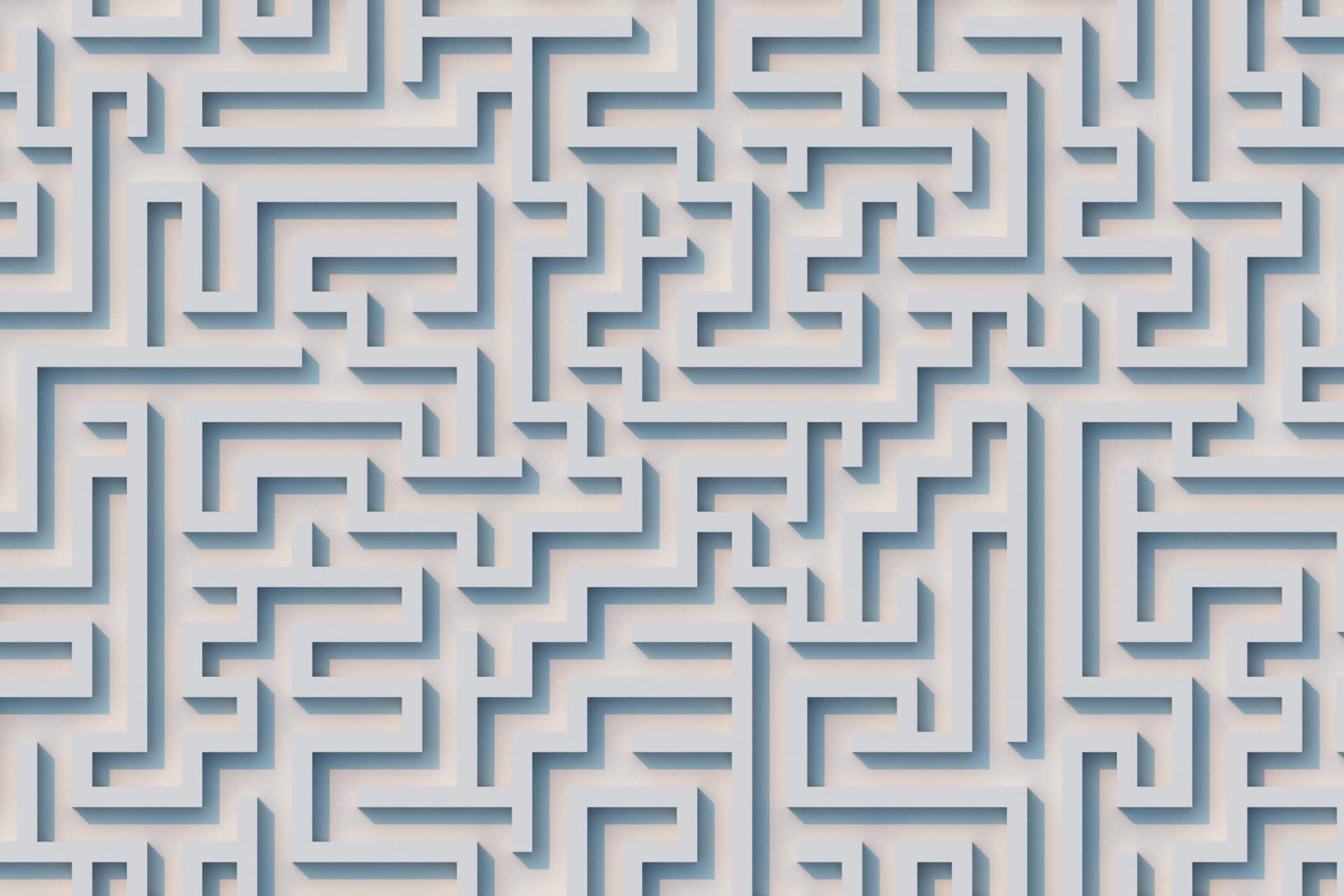 top view of a maze