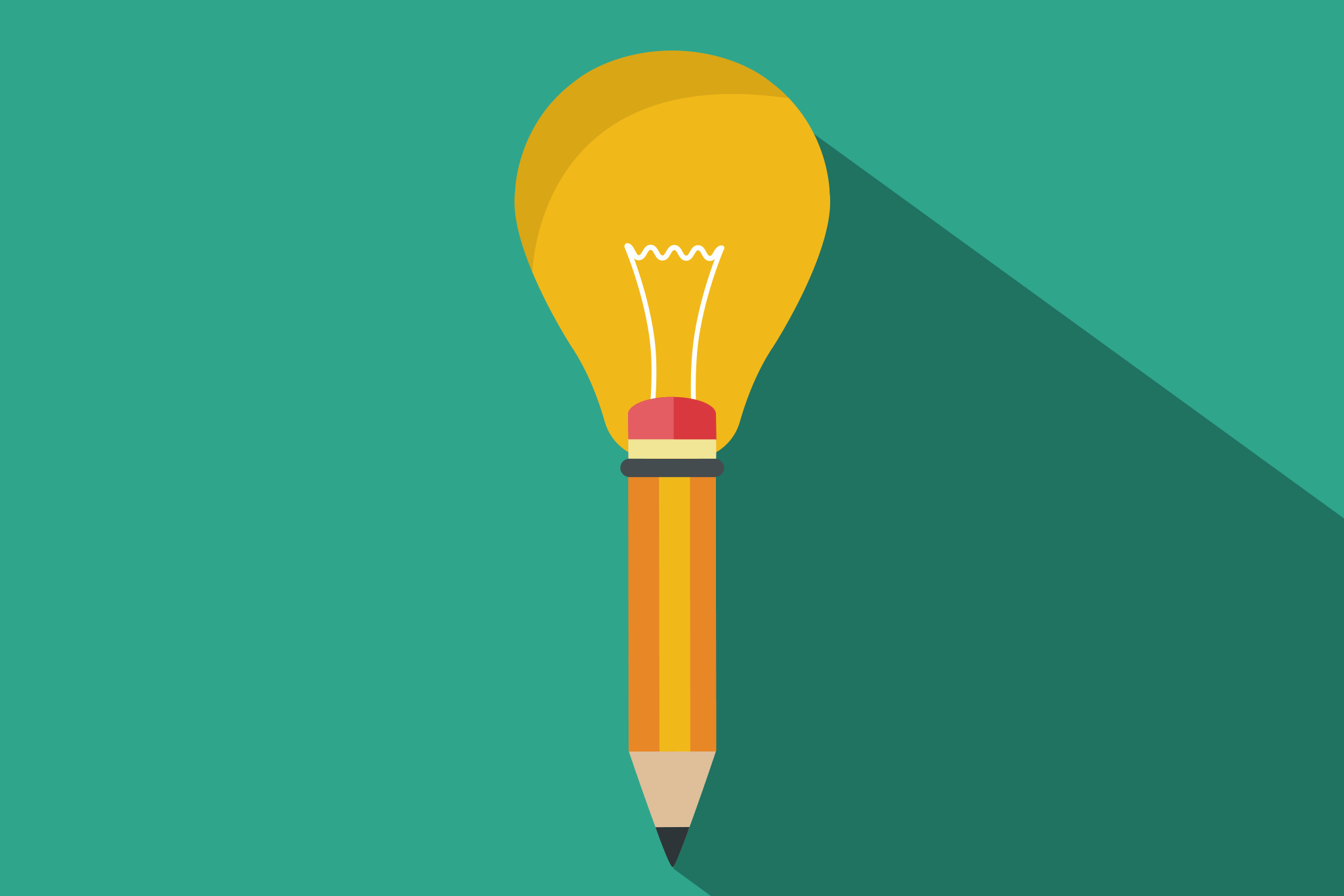 visual storytelling - image of pen with lightbulb