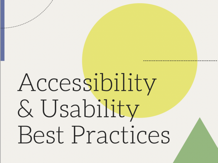 cover of Accessibility & Usability Best Practice guide