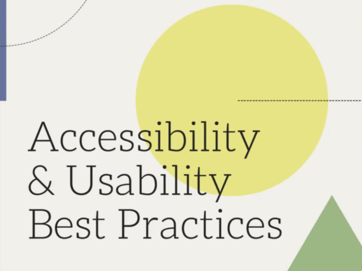 Download Accessibility and Usability Best practices