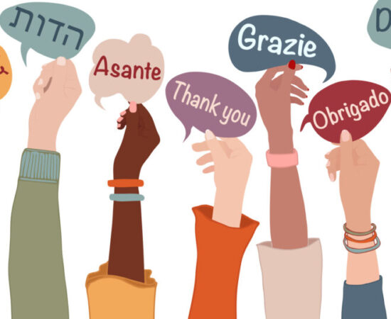 Multiethnic community concept. Diversity of people. Communication between multicultural and multiracial people. Social network concept. Sharing ideas and information between people of different races who exchange views. Communication concept. Dialogue between different cultures. Talk or converse with people abroad. Dialogue between colleagues or collaborators or collaborators of different races. Concept of globalization and integration