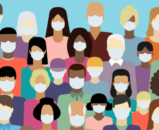 people in face masks